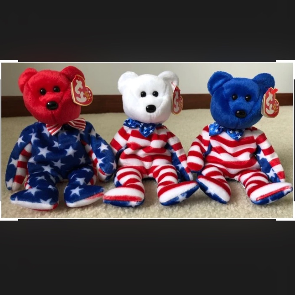 Ty Red, White and Blue Liberty Bears-NWT